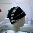 Balenciaga Logo Knit Hat In Black logo