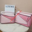 Loewe Puzzle Patchwork Bag Calfskin Pink logo
