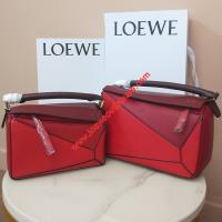 Loewe Puzzle Patchwork Bag Calfskin Red image 1