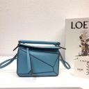 Loewe Puzzle Mini Bag Classic Calf In Light Blue logo