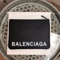 Balenciaga Large Pouch Calfskin In Black image 1