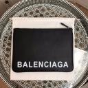 Balenciaga Large Pouch Calfskin In Black logo