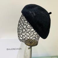 Balenciaga Wool Beret In Black image 1