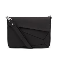 Loewe Puzzle Messenger Grained Calfskin In Black image 1