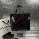 Issey Miyake Solid Crystal Shoulder Bag Black logo