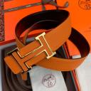 Hermes H Leather Buckle Reversible Belt Togo logo