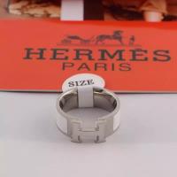 Hermes Clic H Ring Silver In White image 1