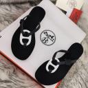Hermes Kala Nera Sandal In Black/White logo