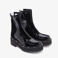 Fendi Biker Ankle Boots In Glossy Leather Black image 1