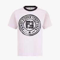 Fendi Graphic Stamp T-Shirt In Cotton Violet image 1