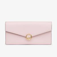 F is Fendi Continental Wallet In Calf Leather Pink image 1