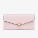 F is Fendi Continental Wallet In Calf Leather Pink logo