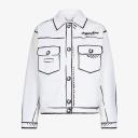 Fendi Roma Joshua Vides Jacket In Denim White logo
