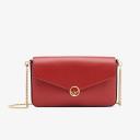 F is Fendi Chain Wallet In Calf Leather Red logo