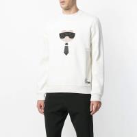 Fendi Karlito Studded Sweater In Cotton White image 1