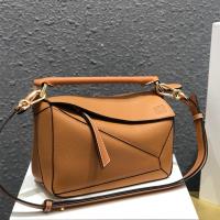 Loewe Small Puzzle Bag Grained Calfskin In Brown image 1