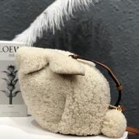 Loewe Mini Bunny Bag Shearling In White image 1