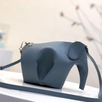 Loewe Mini Elephant Bag Classic Calfskin In Blue image 1