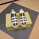 Burberry Check Canvas Slip-on Sneakers In Black logo