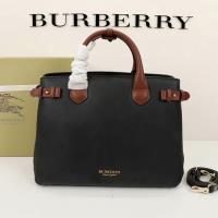 Burberry Medium And Canvas Banner Bag In Black image 1