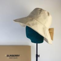Burberry Bow Cotton Bucket Hat Beige image 1