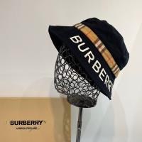 Burberry Embroidered Logo Bucket Hat Black image 1