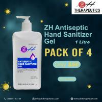 1L ZH Antiseptic Hand Sanitizer Gel – (Pack of 4) image 1
