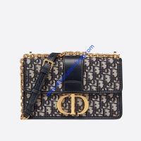 Dior 30 Montaigne Chain Bag Oblique Jacquard Blue image 1