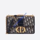 Dior 30 Montaigne Chain Bag Oblique Jacquard Blue logo