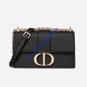 Dior 30 Montaigne Chain Bag Grained Calfskin Black logo