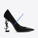 Saint Laurent Opyum Pumps in Patent Leather with logo