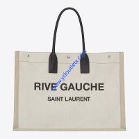 Saint Laurent Rive Gauche Tote Bag In Linen image 1