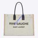 Saint Laurent Rive Gauche Tote Bag In Linen logo