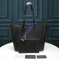Saint Laurent Shopping Bag In Leather Black image 1