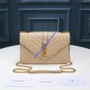 Saint Laurent Small Envelope Chain Bag In Mixed logo