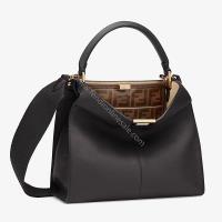 Fendi Medium Peekaboo X-lite Bag In Leather Black image 1