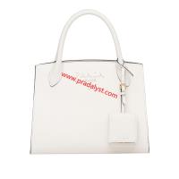 Prada 1BA156 Saffiano Leather Monochrome Bag White image 1