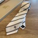Burberry Classic Cut Striped Silk Jacquard Tie logo