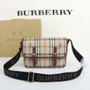 Burberry Vintage Small Check Leather Messenger Bag logo