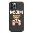 Moschino Punk Teddy Bear iPhone Case Black logo