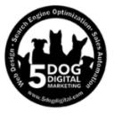 5 dog digital marketing and web design logo