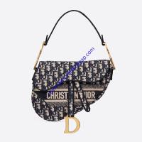 Christian Dior Saddle Bag Oblique Embroidery Can image 1