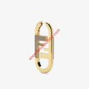 Fendi Large O'Lock Earrings In Crystal Metal Gold logo