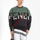 Fendi Sweater Unisex Contrast Logo Cotton logo