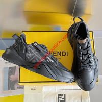 Fendi Flow Sneakers Men Leather  Motif Fabric image 1