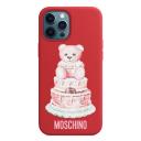 Moschino Cake Teddy Bear iPhone Case Red logo