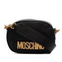 Moschino Lettering Logo Calfskin Shoulder Bag logo