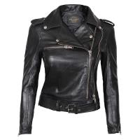 Womens Leather Motorcycle Jacket image 8