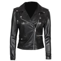 Womens Leather Motorcycle Jacket image 13