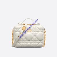 Dior Caro Box Bag with Chain Cannage Calfskin image 1